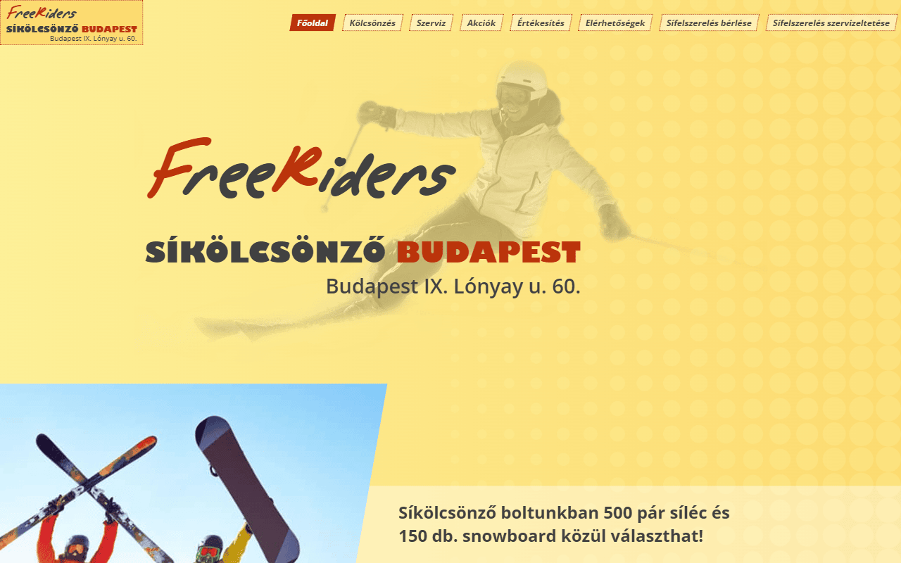 FreeRiders síkölcsönző honlap