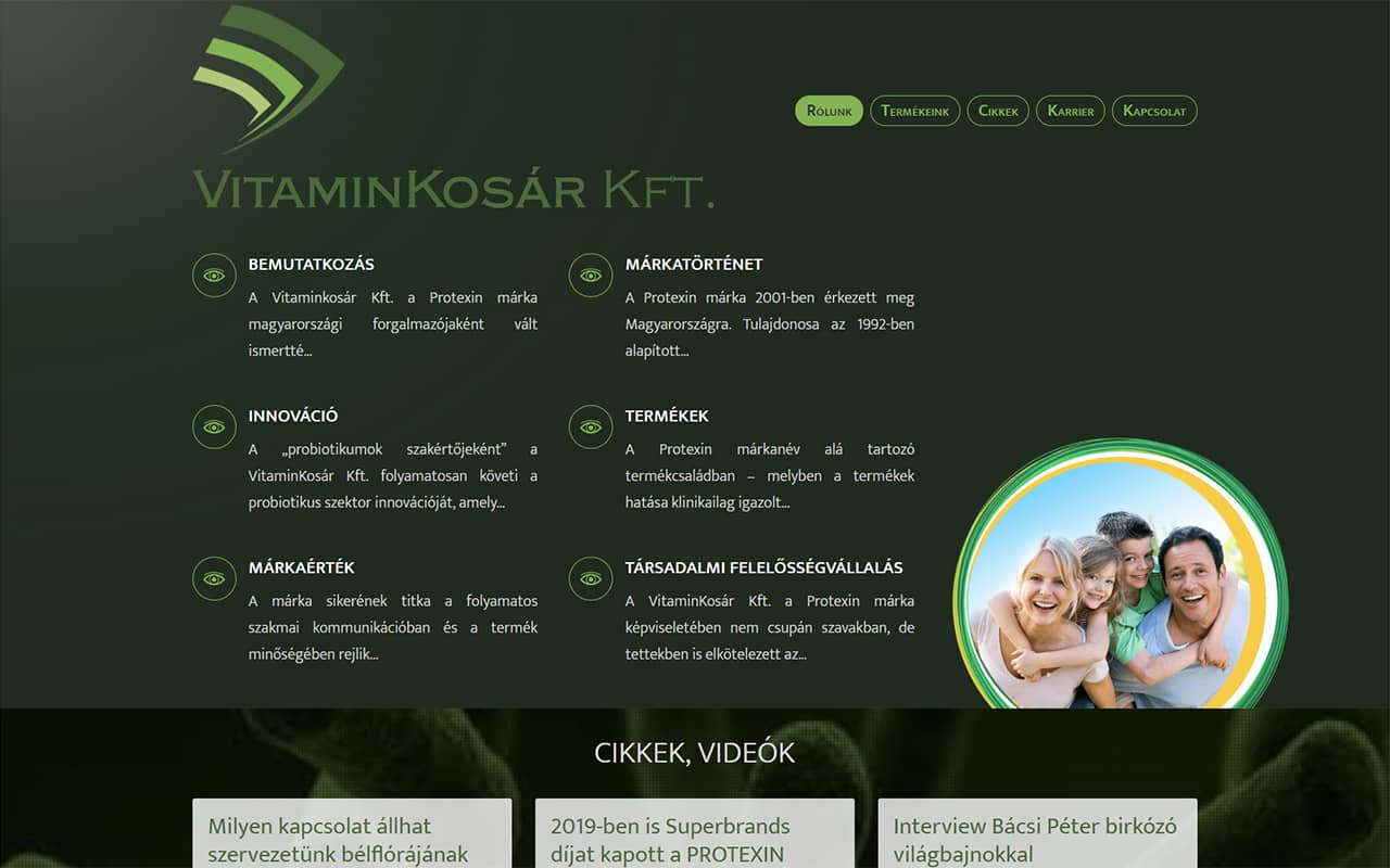 Vitaminkosár Kft. honlap